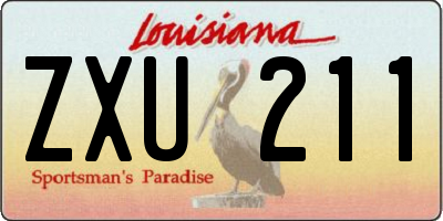 LA license plate ZXU211