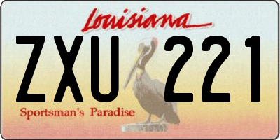 LA license plate ZXU221