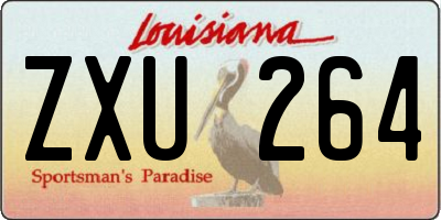 LA license plate ZXU264