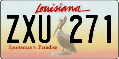LA license plate ZXU271