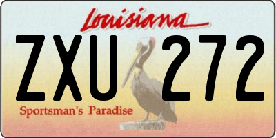 LA license plate ZXU272