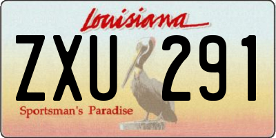 LA license plate ZXU291