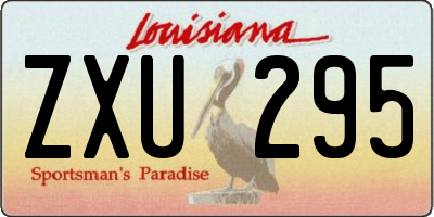 LA license plate ZXU295