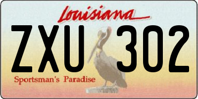 LA license plate ZXU302