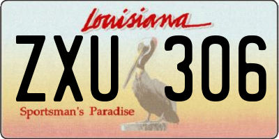 LA license plate ZXU306