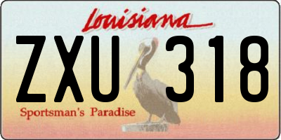 LA license plate ZXU318