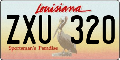 LA license plate ZXU320