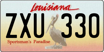 LA license plate ZXU330