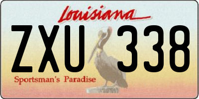 LA license plate ZXU338