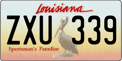 LA license plate ZXU339