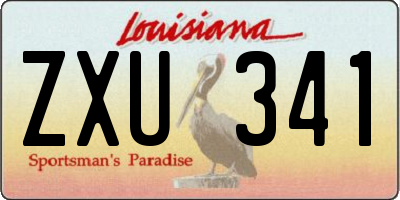 LA license plate ZXU341