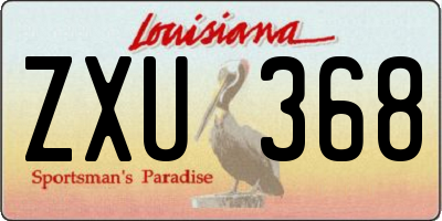 LA license plate ZXU368