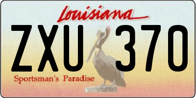 LA license plate ZXU370