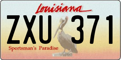 LA license plate ZXU371