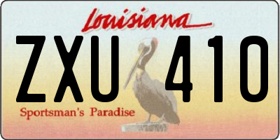 LA license plate ZXU410