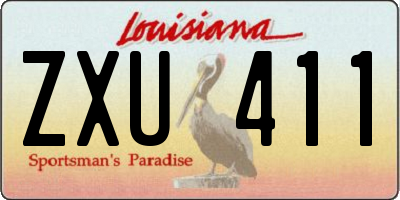 LA license plate ZXU411