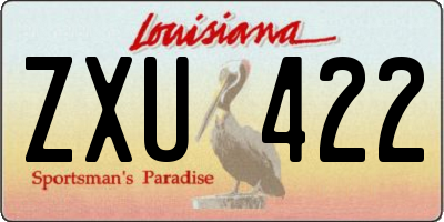 LA license plate ZXU422