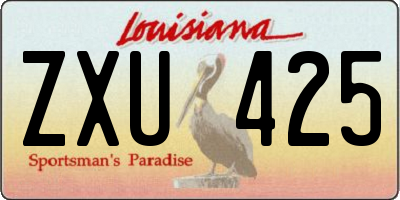 LA license plate ZXU425
