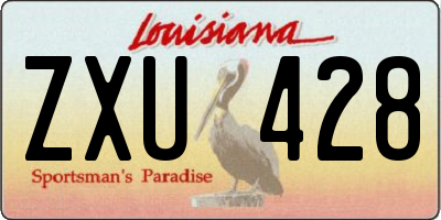 LA license plate ZXU428