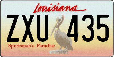 LA license plate ZXU435