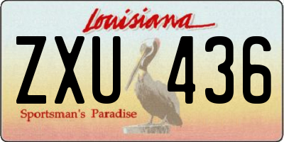 LA license plate ZXU436