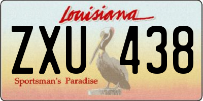 LA license plate ZXU438