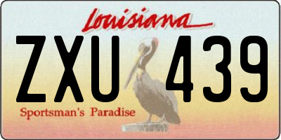 LA license plate ZXU439