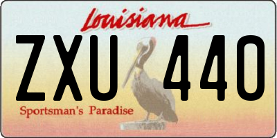 LA license plate ZXU440