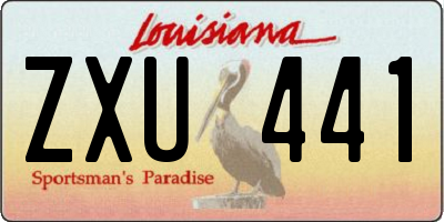 LA license plate ZXU441
