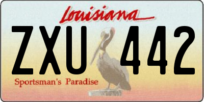 LA license plate ZXU442