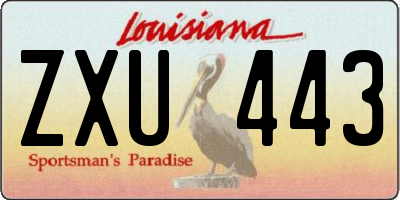 LA license plate ZXU443