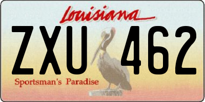 LA license plate ZXU462