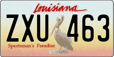 LA license plate ZXU463