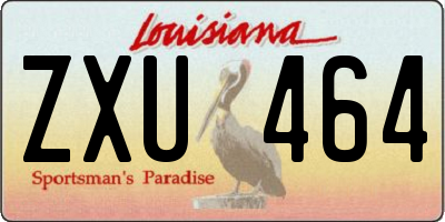 LA license plate ZXU464