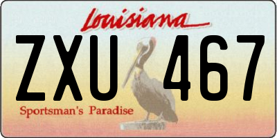 LA license plate ZXU467