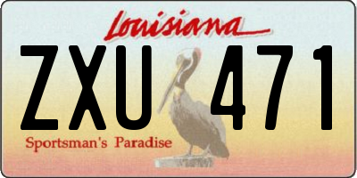 LA license plate ZXU471