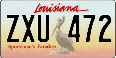 LA license plate ZXU472