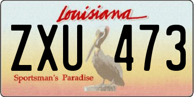 LA license plate ZXU473