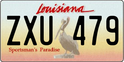 LA license plate ZXU479