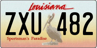 LA license plate ZXU482