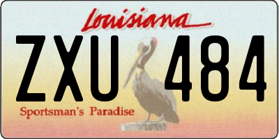 LA license plate ZXU484