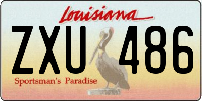 LA license plate ZXU486