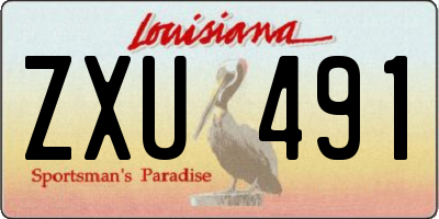 LA license plate ZXU491