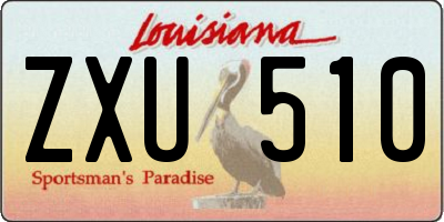 LA license plate ZXU510