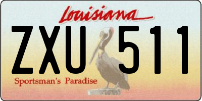 LA license plate ZXU511