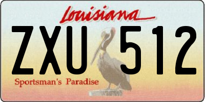 LA license plate ZXU512