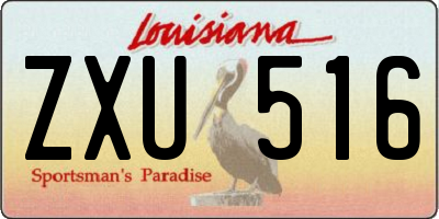 LA license plate ZXU516