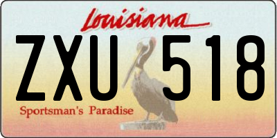 LA license plate ZXU518