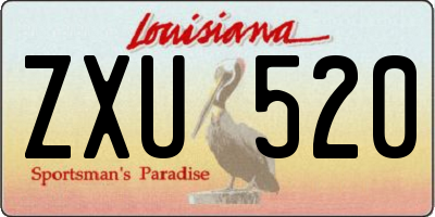 LA license plate ZXU520