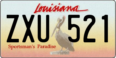 LA license plate ZXU521